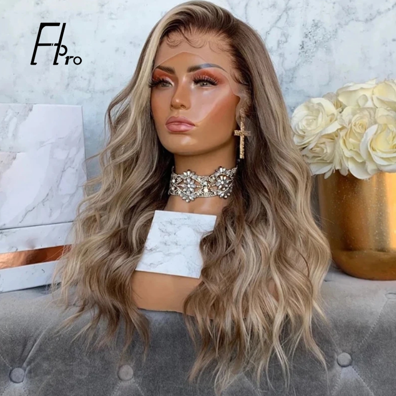  Transparent Lace Front Wig 13x4 Ombre Brown Blonde Direct from China Hair Factory